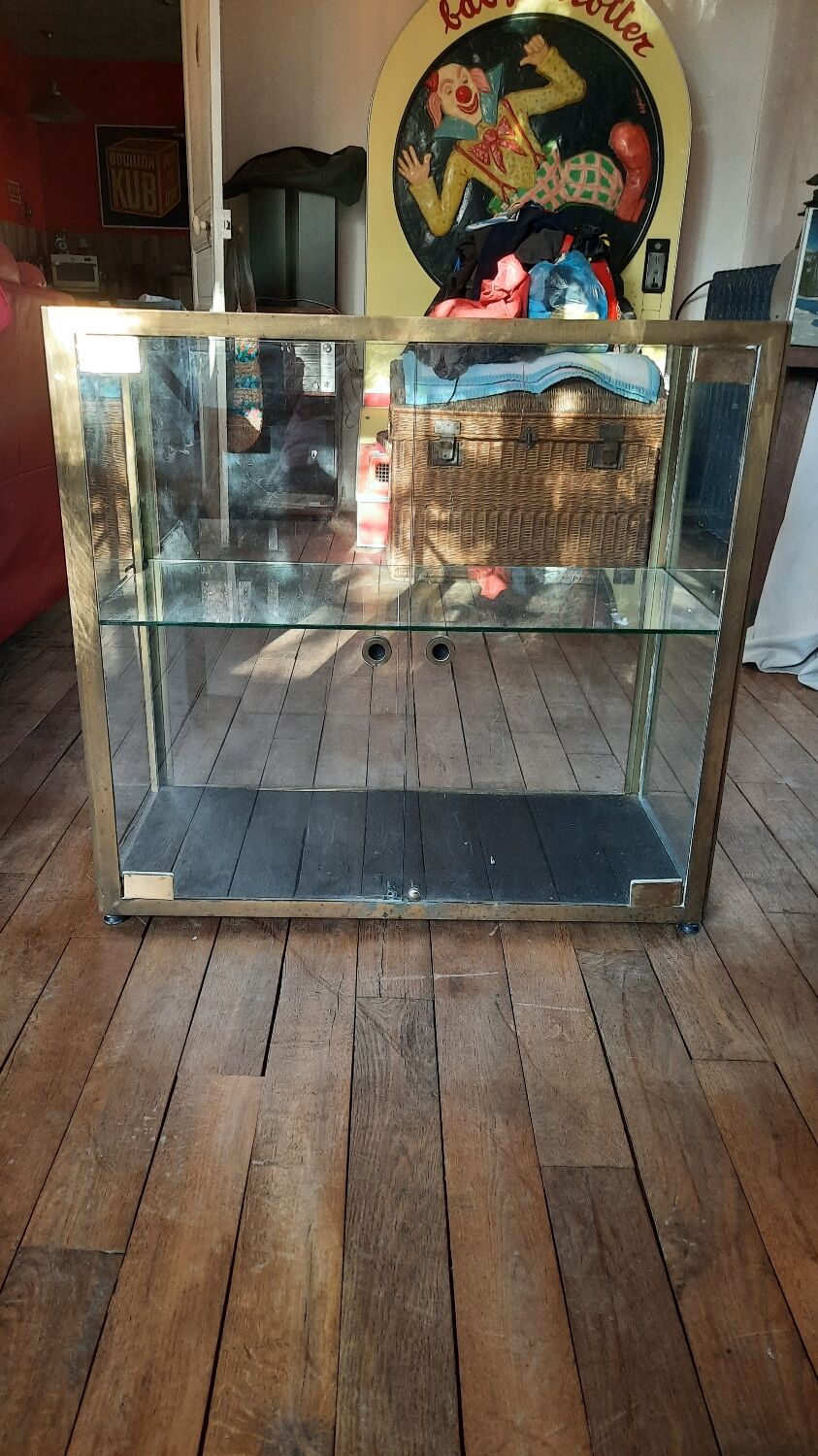 Art deco style brass showcase