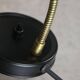 Mid-Century Italian Mini Gooseneck Table Lamp in Black and Brass
