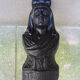 Old cast iron chenets : woman from strasbourg