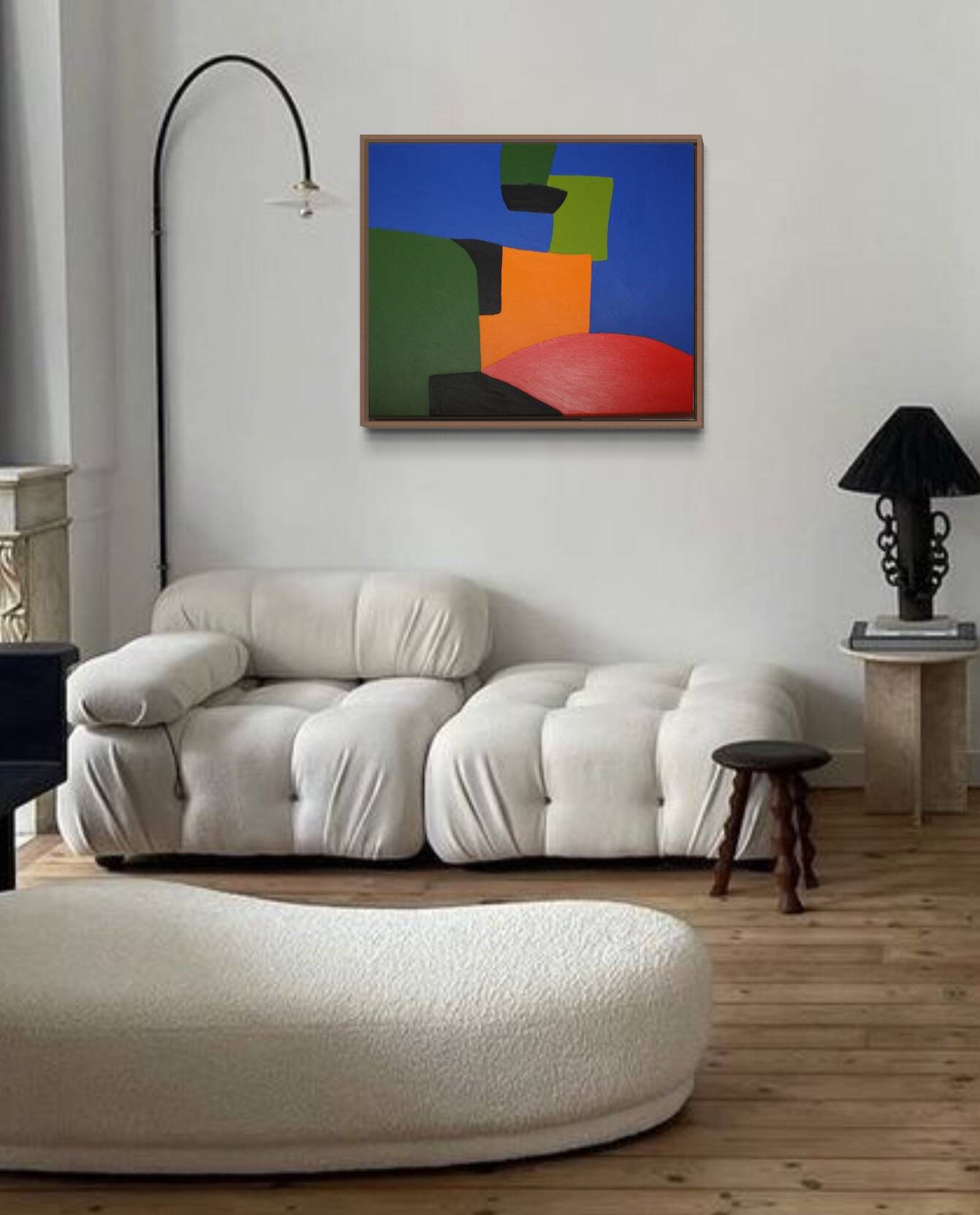 Colorful contemporary abstract on canvas