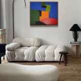 Colorful contemporary abstract on canvas