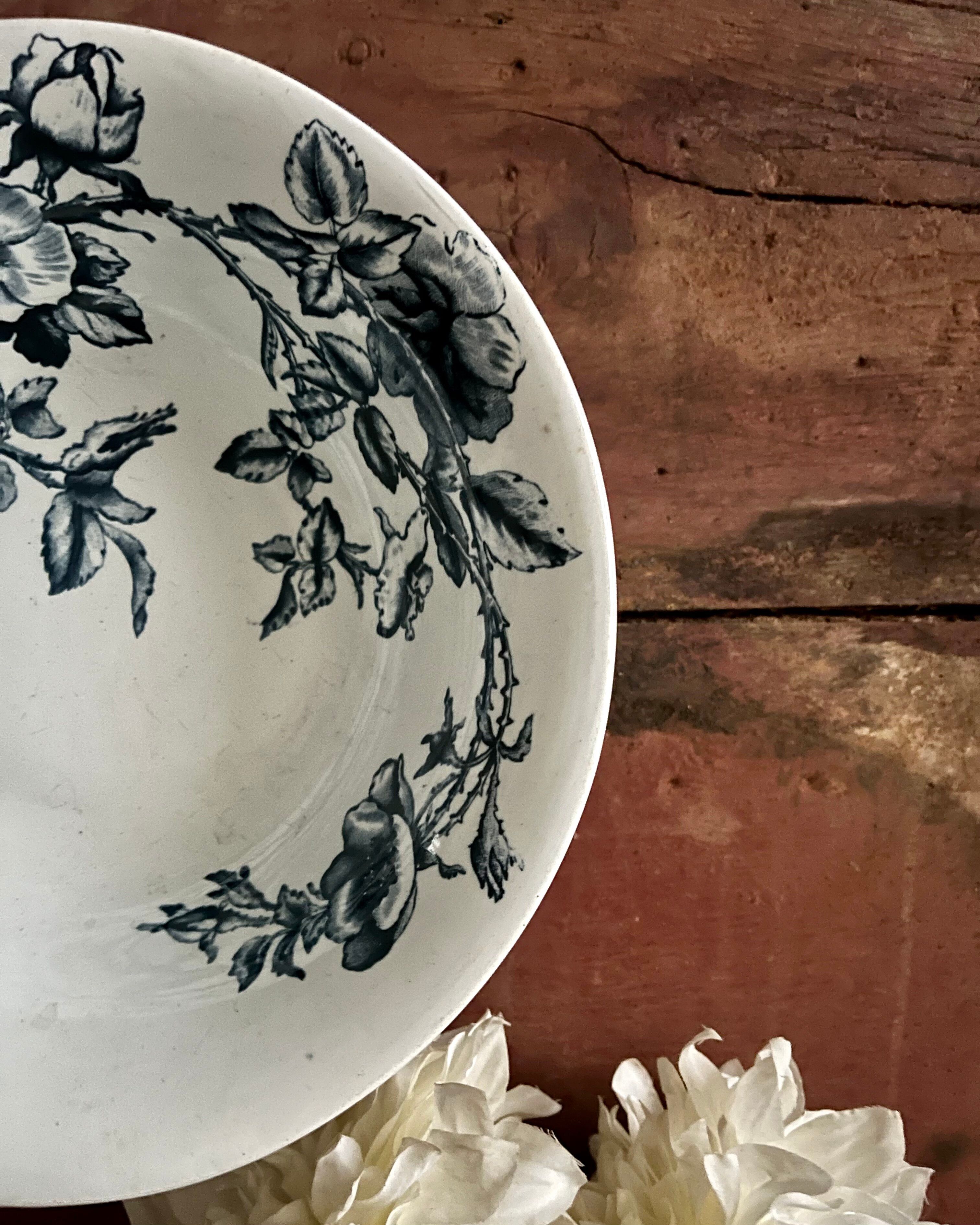 Compote dish Creil & Montereau model Rosa