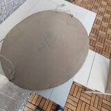 White vintage table with chair and mirror