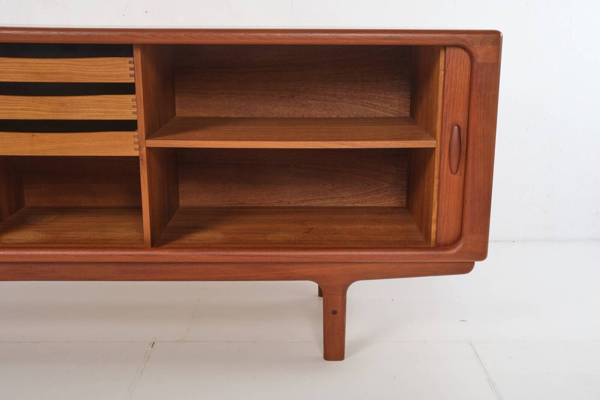 Buffet with roller shutter doors, Danish, vintage, teak, produced by Dyrlund.