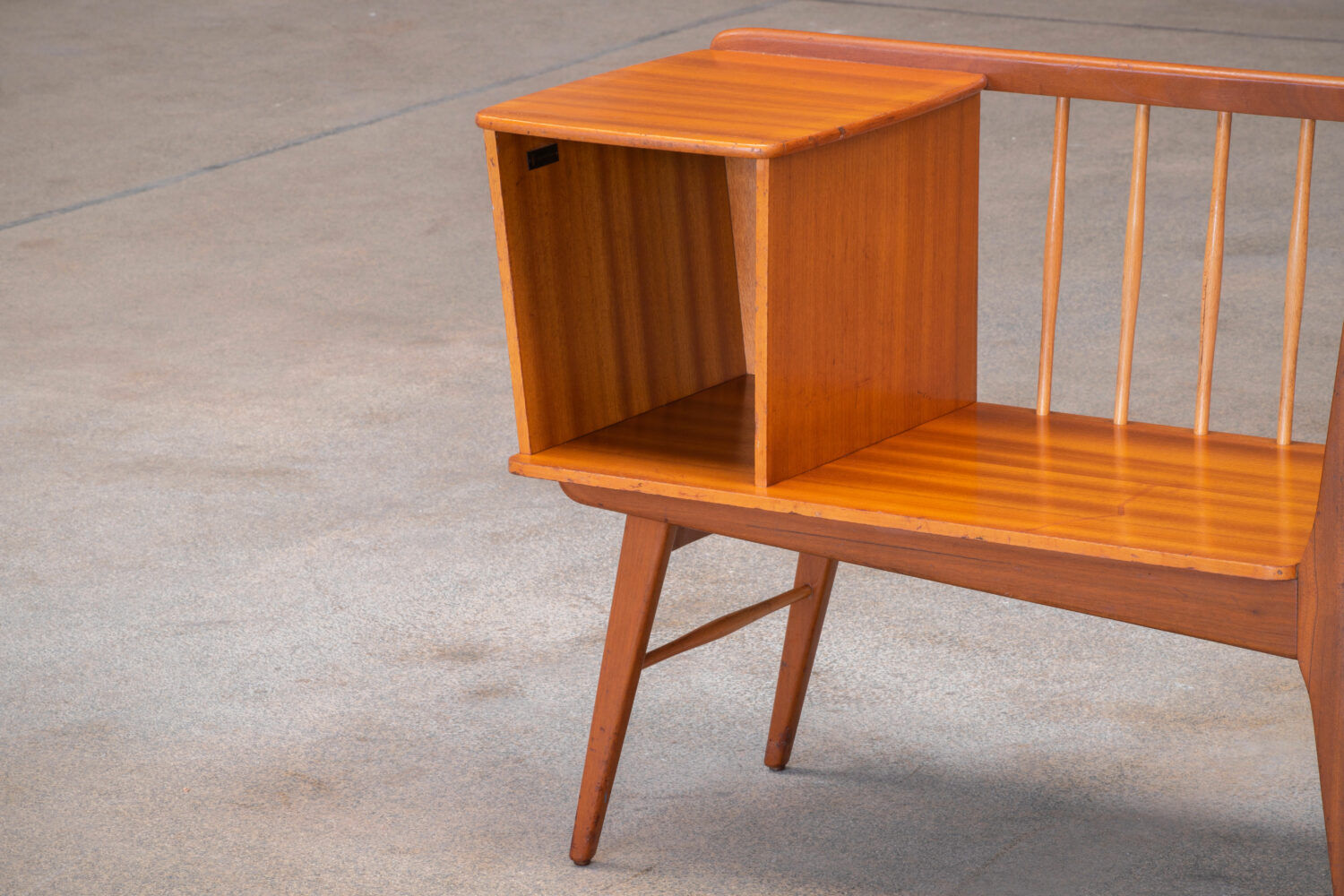 Scandinavian teak bench, 1960s