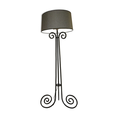 Lampadaire fer forgé époque art déco