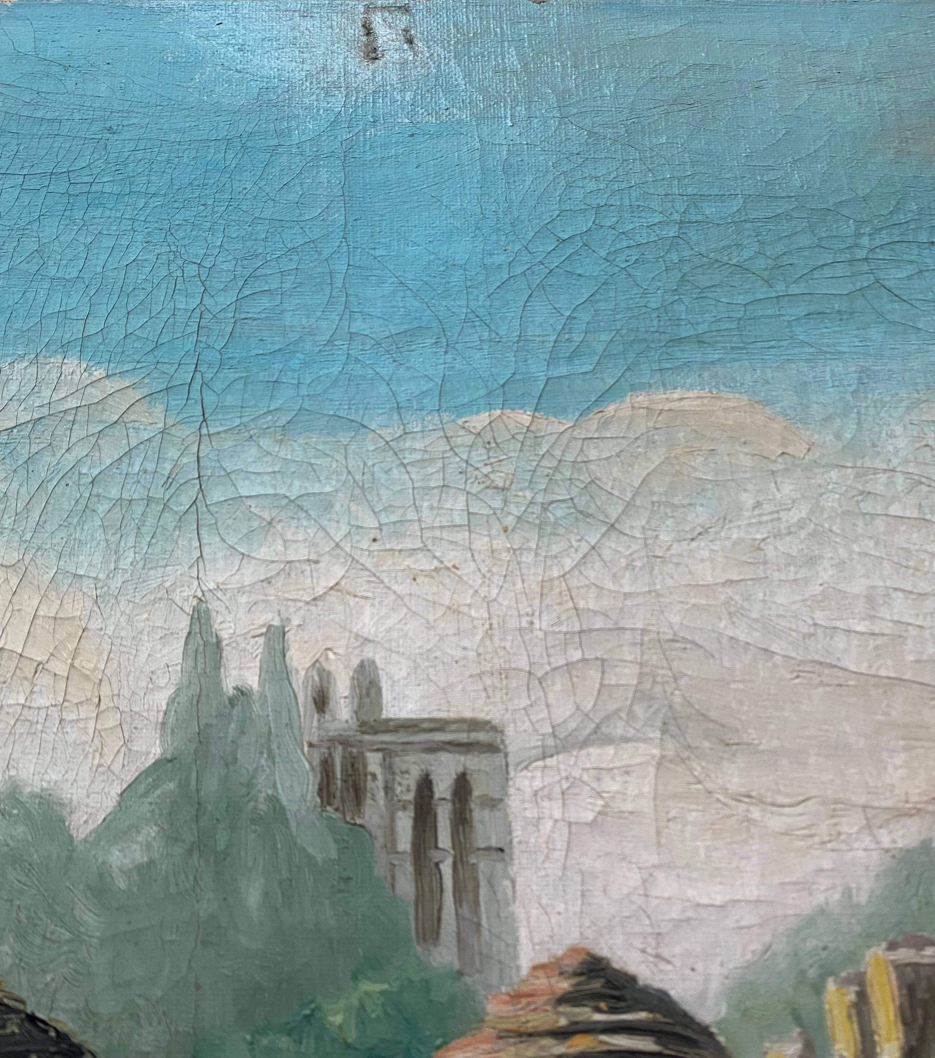 Painting "Old Paris" Lavoir Notre Dame HST