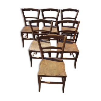 6 chaises de bistrot 1900
