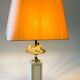 Hollywood Regency table lamp with crystal fruit with brass details, 1970s