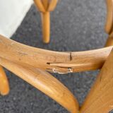 Curved wooden bar stool