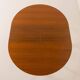 Scandinavian round teak table with hidden extension, 1970s