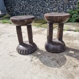 Bamileke african low stools