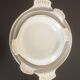 3 dishes with trundle fire - porcelain - white / gilded fillet - vintage -