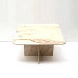 Square vintage Italian marble coffee table / side table from the 1970s