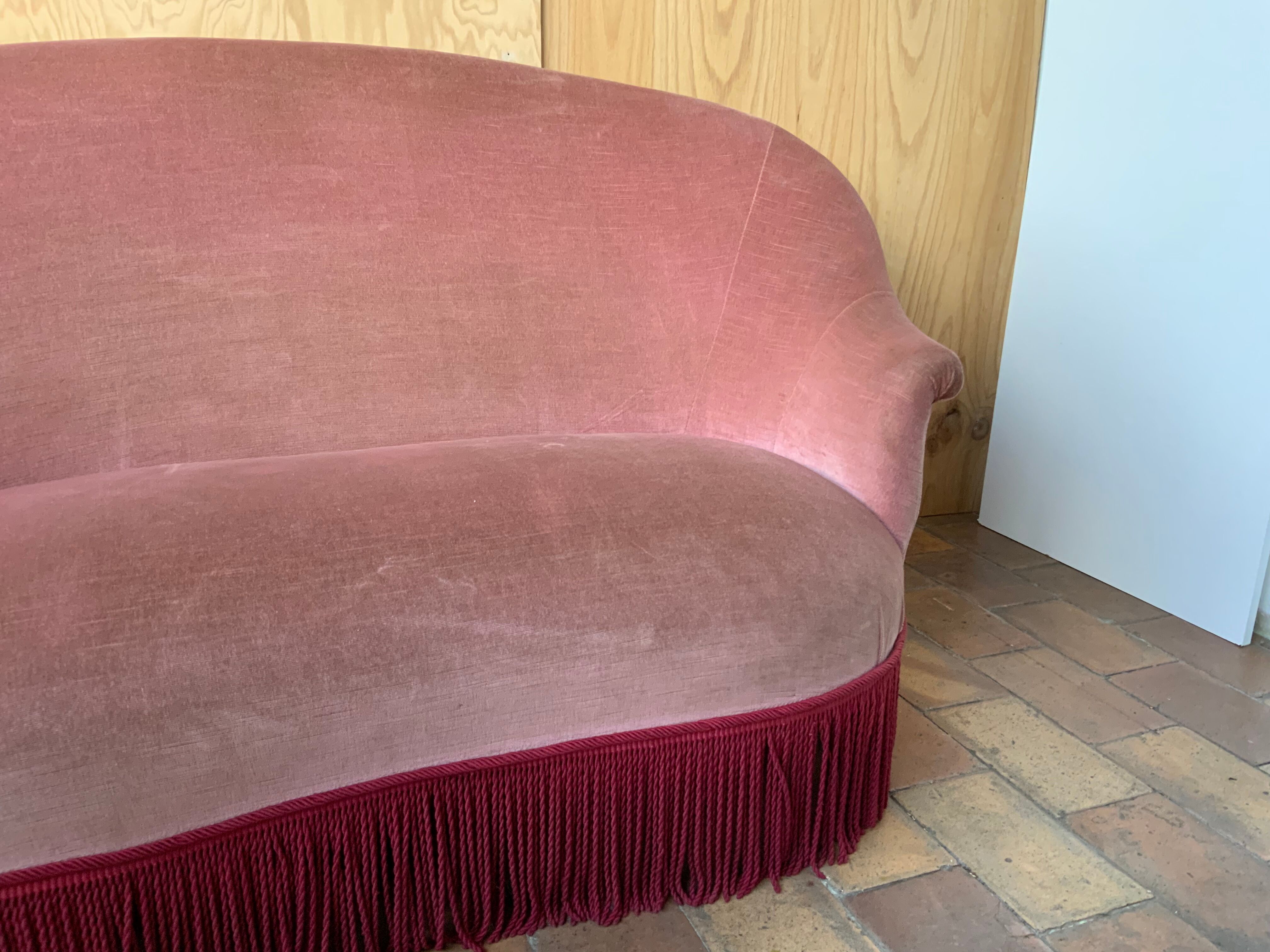 Velvet sofa