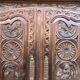 Antique Breton oak cabinet, richly carved