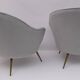 Fauteuils en velours italiens modernes du milieu du siècle, attribués à Federico Munari, années 1950