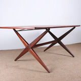 Scandinavian teak high and coffee table 1960.