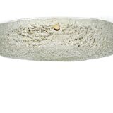 Round Frosted Glass Ceiling Light Murano, Kaiser, Germany, 1970s