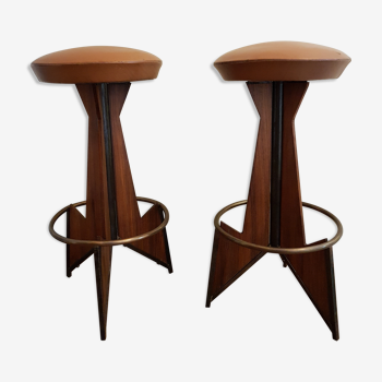 Pair of bar stools 70s