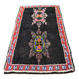 Authentic vintage boucherouite rug made from recycled cotton