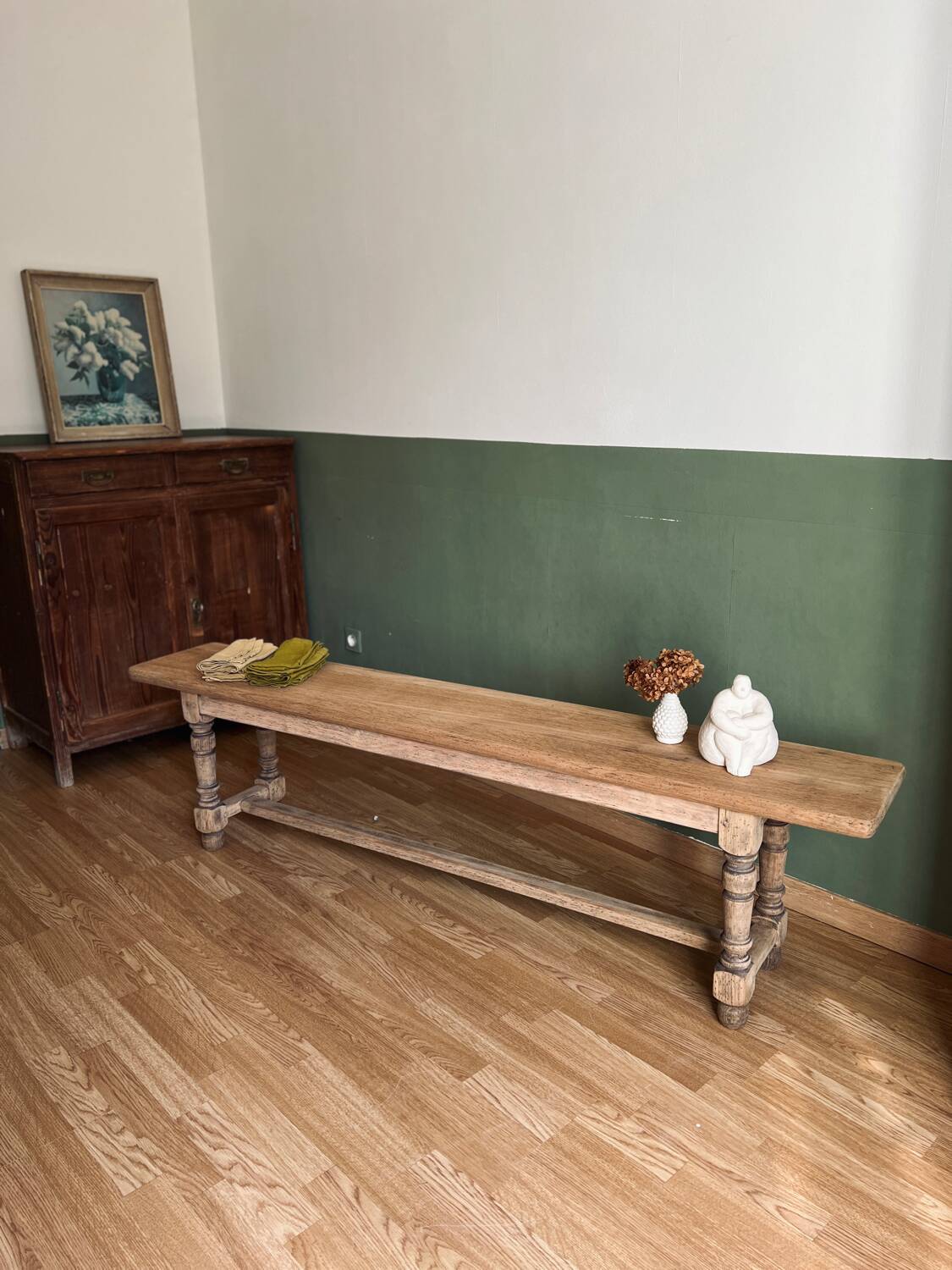 Old farmhouse benches - solid oak wood