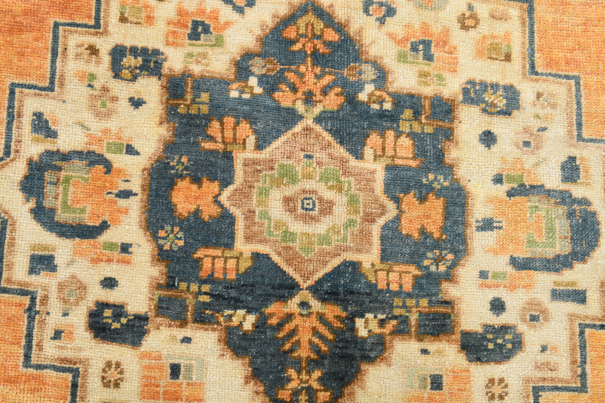 Tapis rustique primitif vintage noué à la main, 266x163Cm