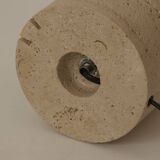 Travertine table lamp base by Fratelli Mannelli Italy c. 1970