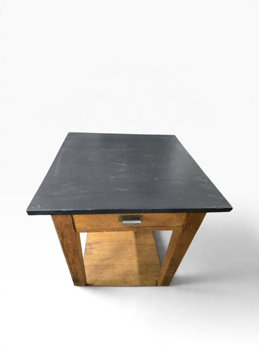 Vintage high side table in wood / counter / mini kitchen furniture