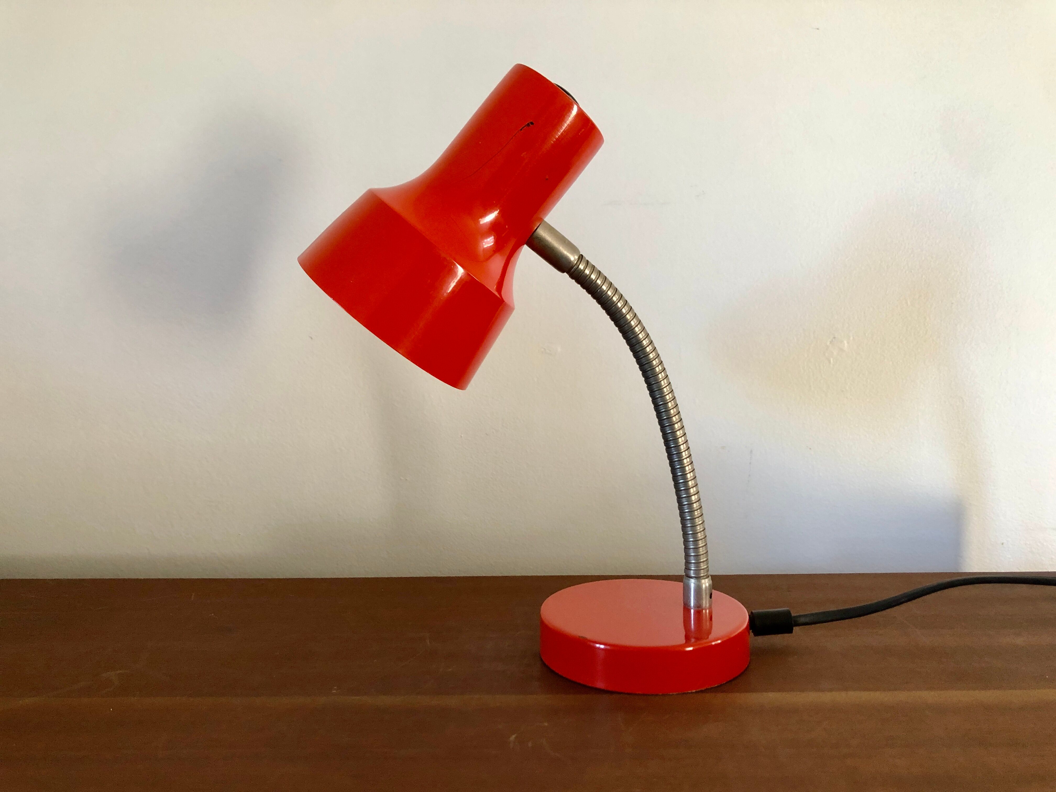 Red desk lamp 1960