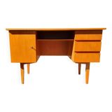 Vintage light oak desk from the 70s