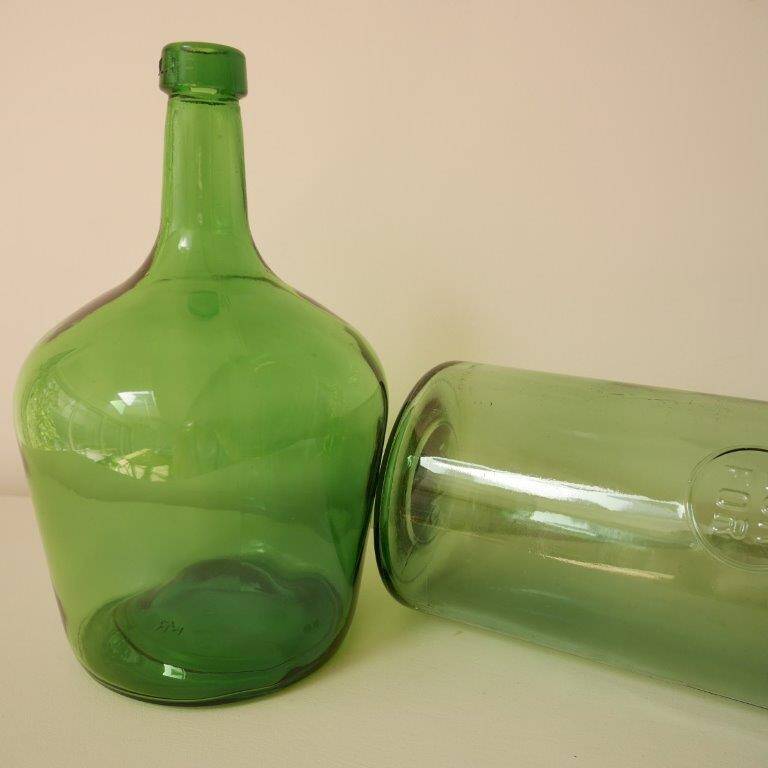 Set of demijohn and green Durfor preserves