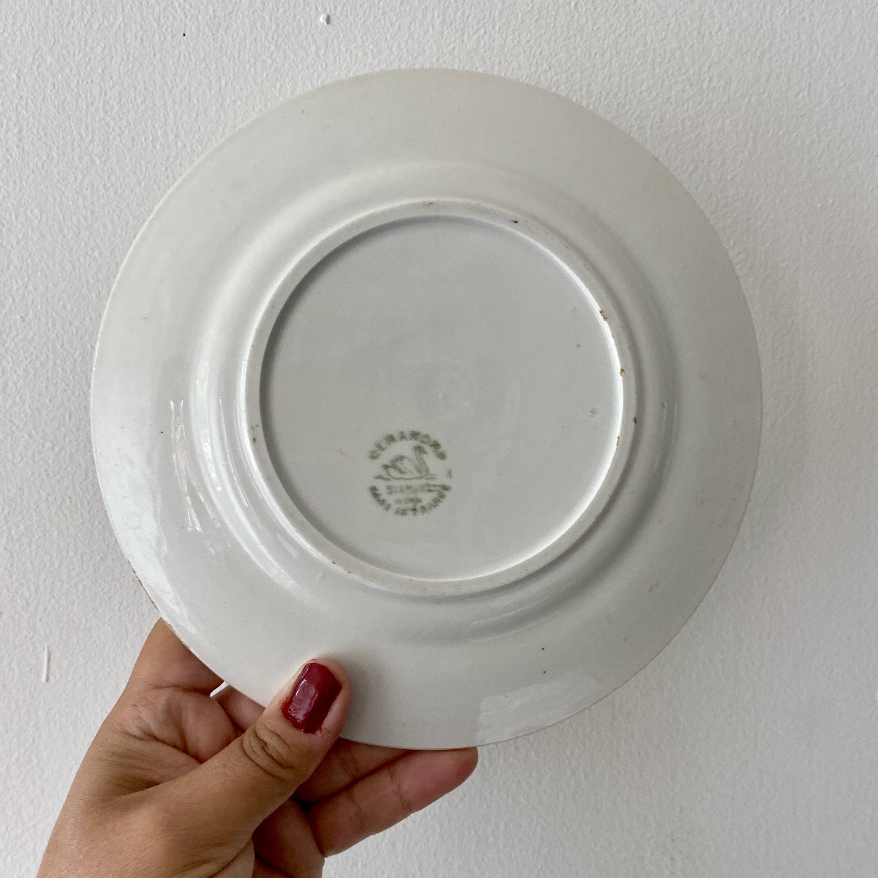 Set of 10 mismatched vintage dessert plates