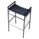 Contemporary bar stool "Repose" Navy Blue Black Seat Rubberised Frame