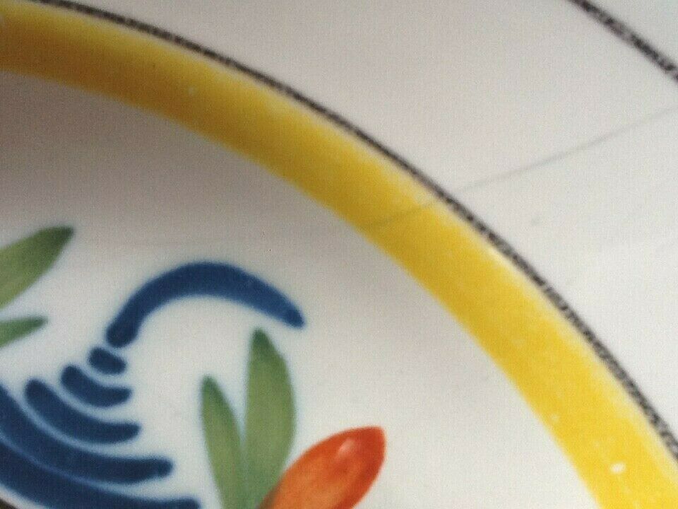 Old plate Polychrome earthenware Lunéville Diameter: 230mm