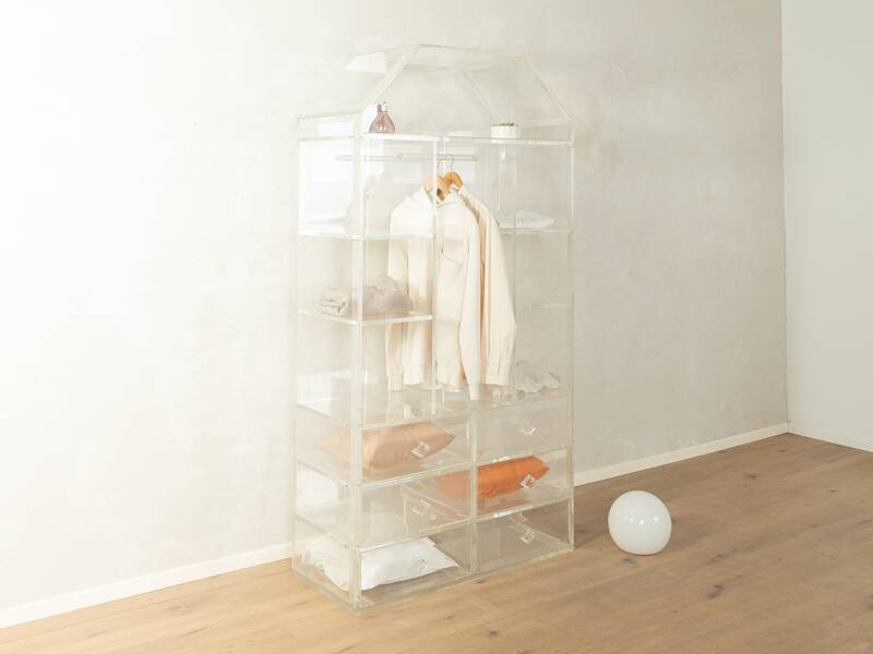 Acrylic wardrobe, unique piece, 1980s