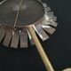 Brass mirror in flower shape, 9.5cm