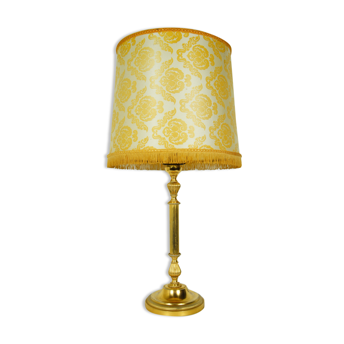 Neo classic "medallion" lamp in gold metal 1960
