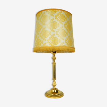 Lampe " médaillon" néo classique en métal doré 1960