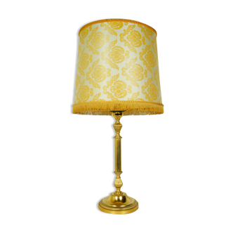 Neo classic "medallion" lamp in gold metal 1960