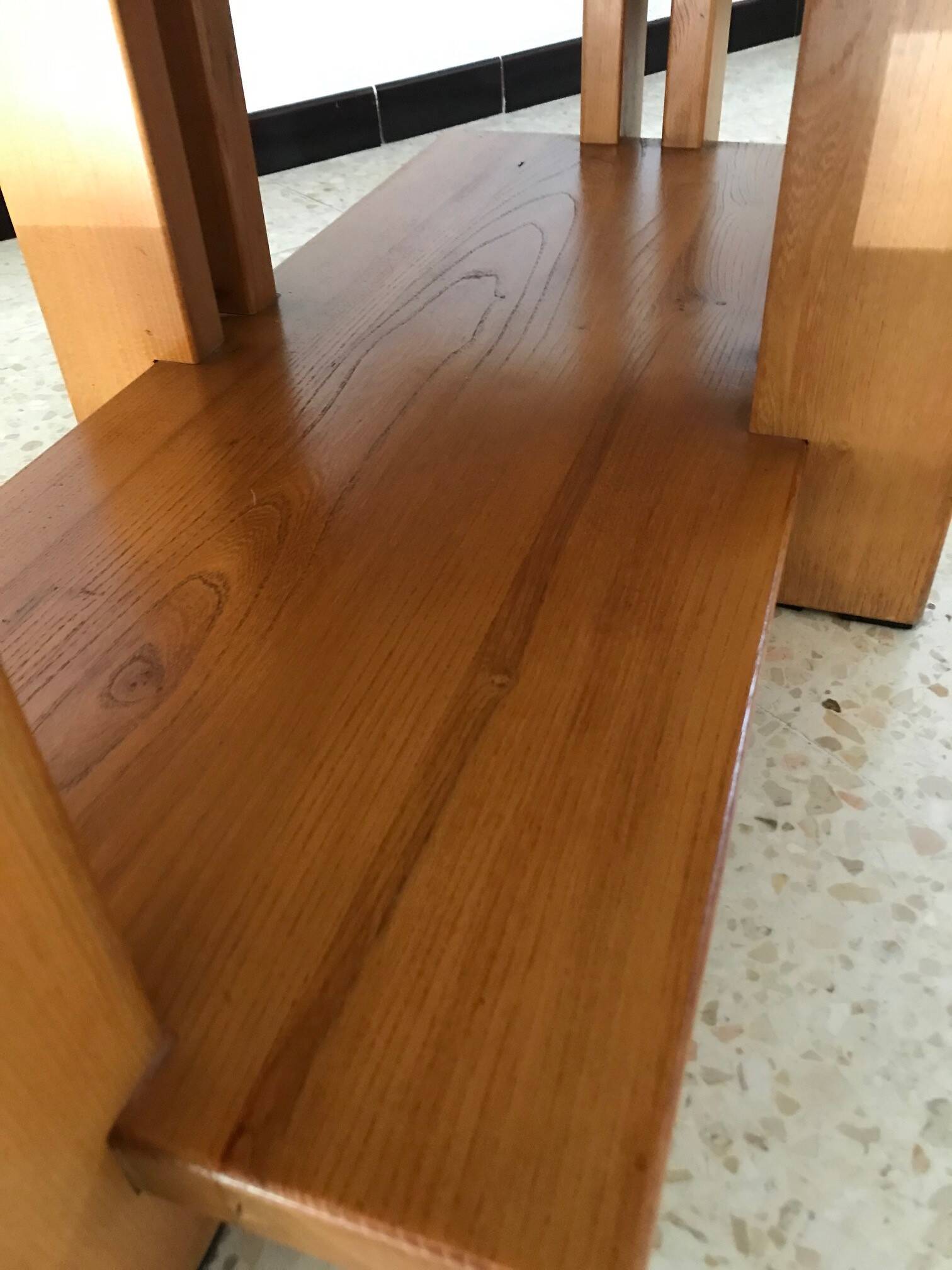 Solid elm coffee table from the 80s
