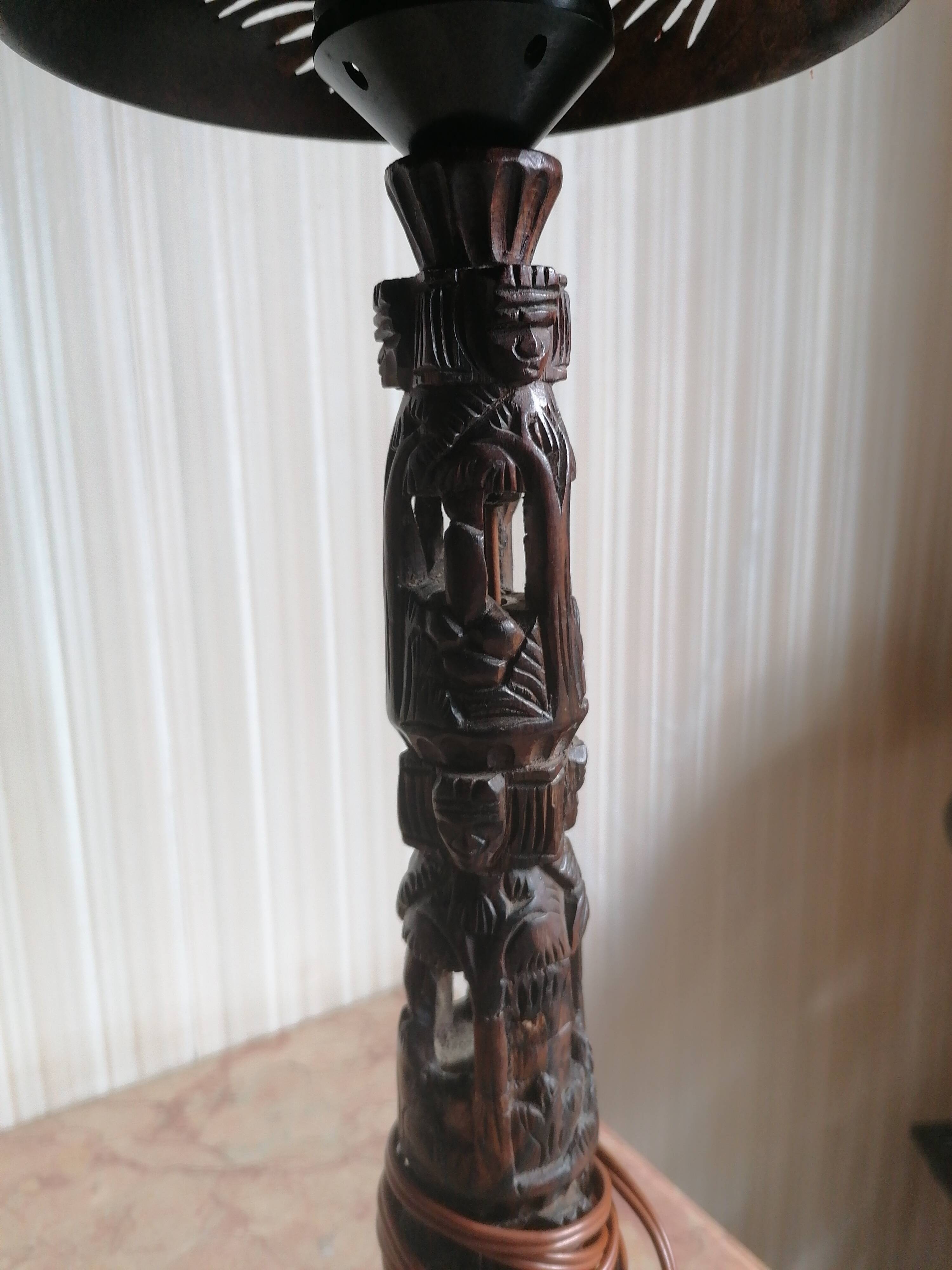 Original lamp with a metal shade