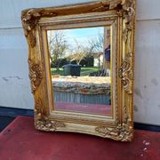Mirror wood and gilded stucco