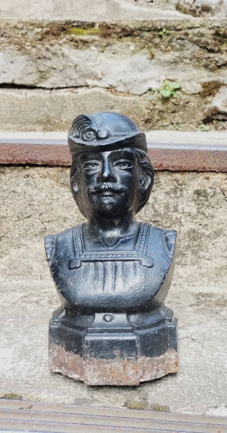 Pair of cast iron andirons