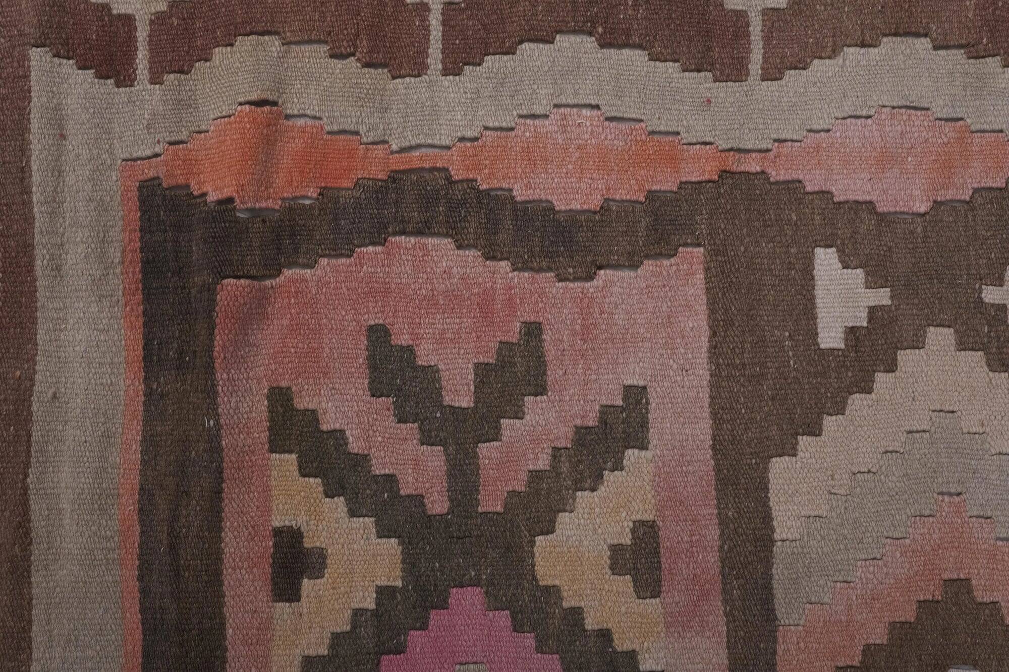 Vintage Turkish hallway rug 74x631 cm