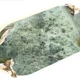 Oval top in marble and tin