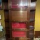 Modular display cabinet in mahogany