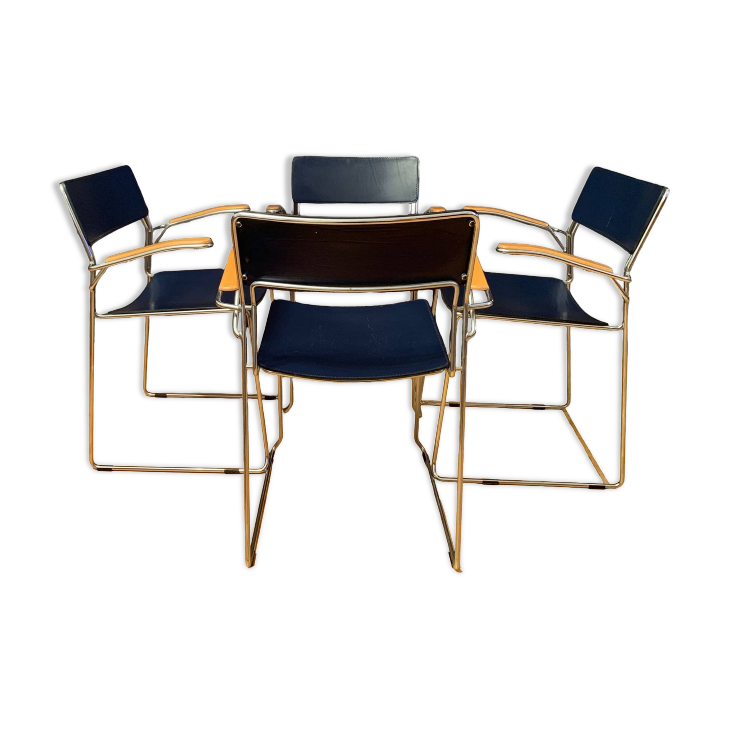 Set of four Sultana chairs, Arrben, Italy, 1970s/1980s