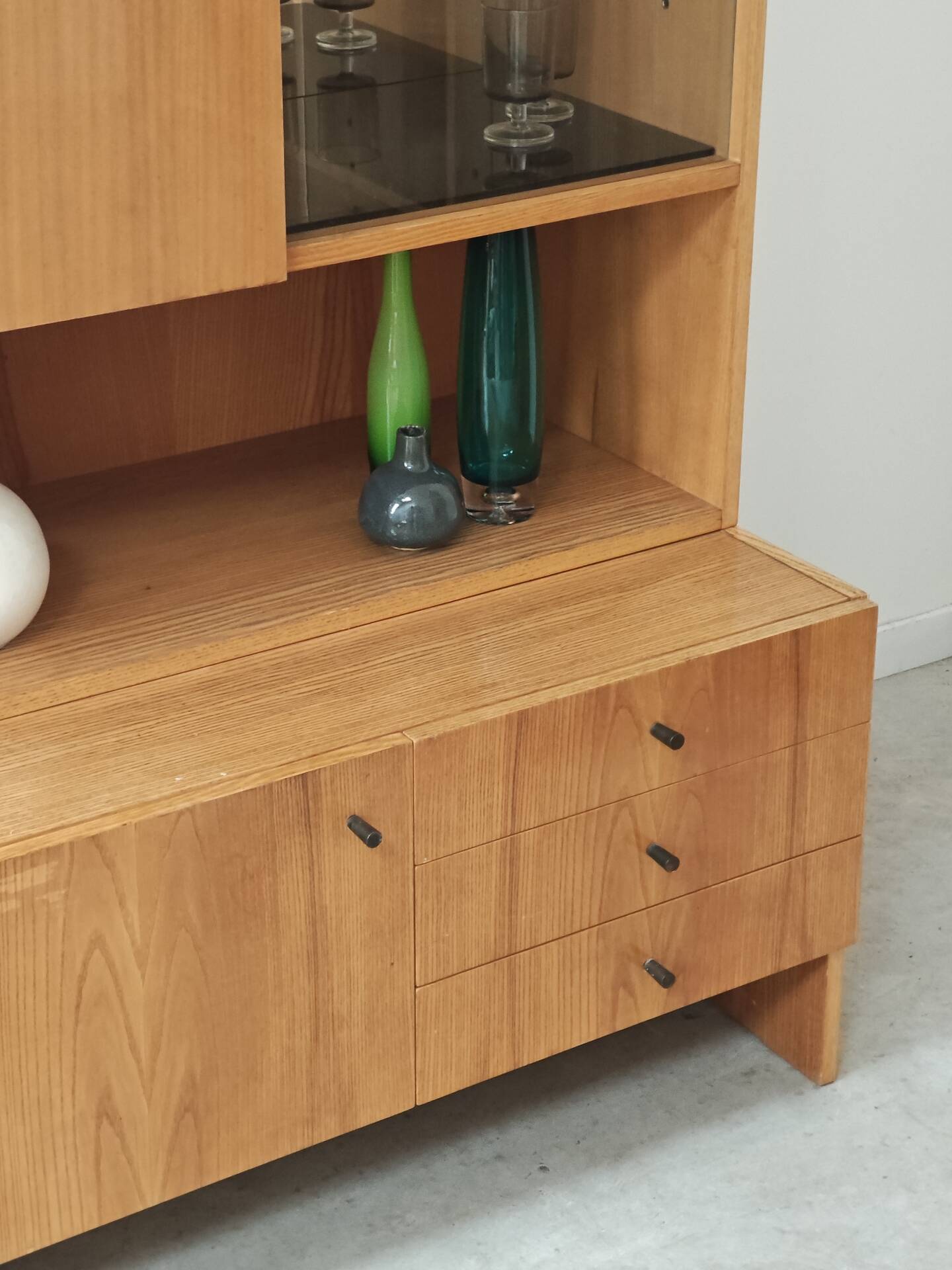 Tall two-body cupboard by Drevotex Zamberk 1977