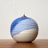 Mid-century studio pottery oil lamp by Karsten Nielsen for KN Keramik, 1960s.